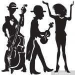 Music, musicians, singer, violin and Double bass