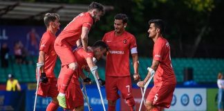 Ampute Milliler final için sahada