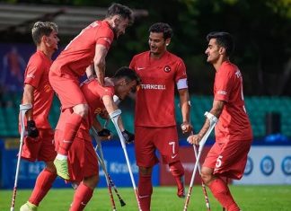 Ampute Milliler final için sahada