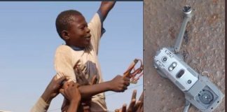 Fransa’nın İHA’sı varsa Afrika’nın sapanı var; Burkina Faso’daki bir çocuk sapanıyla İHA düşürdü!