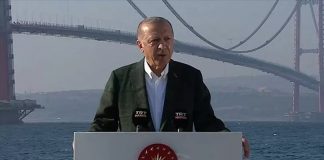 Erdoğan, ana muhalefetin Kanal İstanbul ihalesine girecek ülkeleri tehdit etmesinin cehalet olduğunu söyledi.