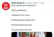Vatan Partisi; Dolar yasaklansın!