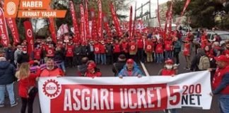 DİSK’in çağrısıyla; ‘ Geçinmek istiyoruz’ mitingi İstanbul Kartal’da yapılıyor.