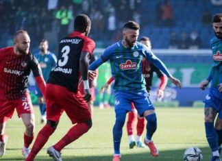 Gaziantep FK. deplasmanda kazandı. Rizespor 0-1 Gaziantep FK