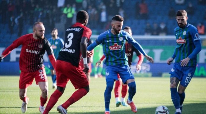 Gaziantep FK. deplasmanda kazandı. Rizespor 0-1 Gaziantep FK