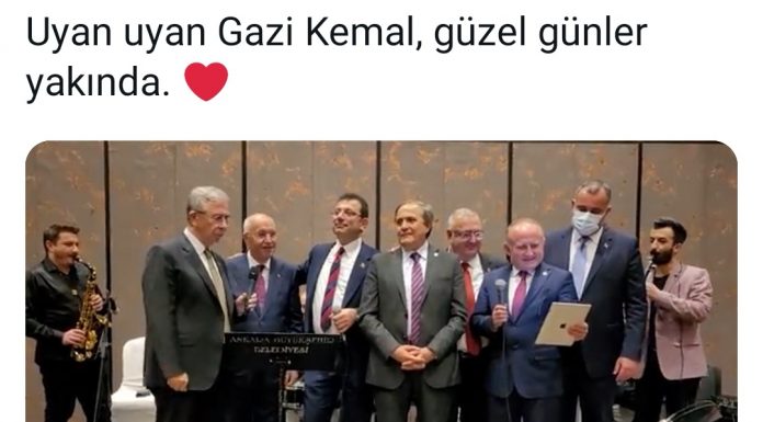 Mansur Yavaş ve Ekrem İmamoğlu birlikte söyledi: ‘Uyan uyan Gazi Kemal…’