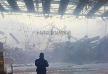 İstanbul Havalimanı’nda kargo terminalinde çökme meydana geldi.