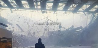 İstanbul Havalimanı’nda kargo terminalinde çökme meydana geldi.