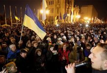 Ukranya’da savaş karşıtı gösteri