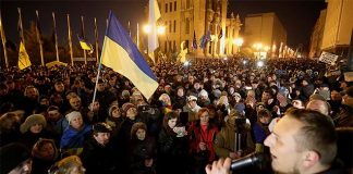 Ukranya’da savaş karşıtı gösteri