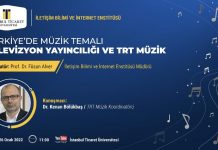 İstanbul Ticaret Üniversitesi İletişim Bilimi ve İnternet Enstitüsü’nce düzenlenen webinarda; “Türkiye’de müzik temalı televizyon yayıncılığı ve TRT Müzik” ele alınacak.