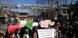 Öğrencilerden protesto: ‘Anadolu Hisarı Kampüsü, Marmara Üniversitesi öğrencilerinindir’