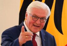 Almanya Cumhurbaşkanı bir defa daha Frank-Walter Steinmeier.