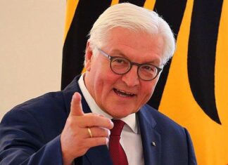 Almanya Cumhurbaşkanı bir defa daha Frank-Walter Steinmeier.