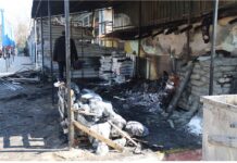 Eskişehir Alpu’da 2 dükkan ve 6 araç ateşe verildi.