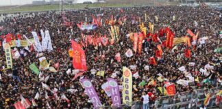 ‘Savaşa karşı barış ve kardeşlik’ dileği ile Newroz ateşi yakıldı
