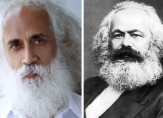 Karl Marx diye sanatçı Suavi’nin fotoğrafı kullanıldı