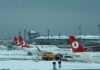 İstanbul’da kar nedeniyle uçuşlarda kısıtlama.