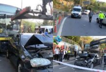 Sarıyer’de otobüs kazası! İETT otobüsü 15 arabaya çarparak durabildi!