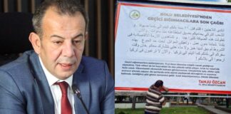 Başkan Özcan’dan “Bolu Belediyesi’nden geçici sığınmacılara son çağrı” ilanı