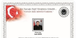 Pençe Kilit’ten acı haber;Bir şehit!