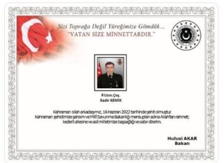 Pençe Kilit’ten acı haber;Bir şehit!