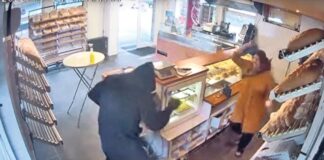 Satırlı soyguncuyu toz beziyle evir çevire dövdü!