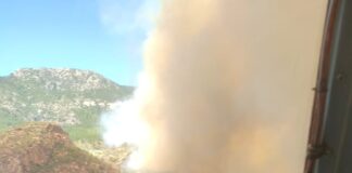 Datça’da orman yangını genişliyor; Döşeme mevkiinde bir ev yandı; bazı evler tahliye edildi;Marmaris-Datça karayolu trafiğe kapatıldı!