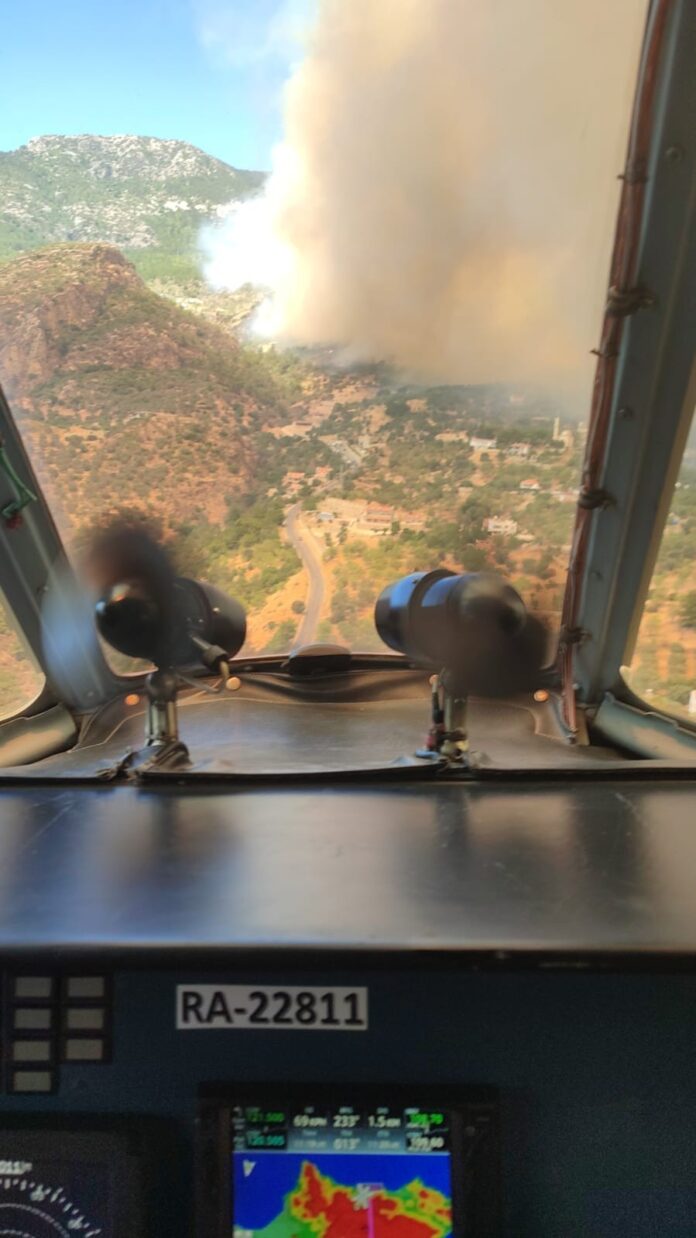 DATÇA MESUDİYE'DE ÇIKAN ORMAN YANGININA İLK MÜDAHALE 14 DAKİKADA YAPILDI