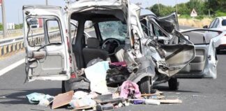 Baba ve ikizleri öldü; Tekirdağ’da feci kaza: 3 ölü, 5 yaralı.