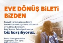 İzmir Büyükşehir Belediyesi’nden, bayramda memleketine gidecek üniversite öğrencilerine ulaşım yardımı.