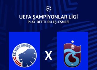 Trabzonspor, UEFA Şampiyonlar Ligi play-off turunda Kopenhag ile eşleşti.