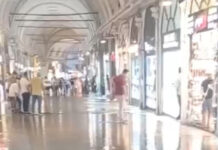İstanbul’da Tarihi Kapalı Çarşı’yı su bastı, esnaf zor anlar yaşadı