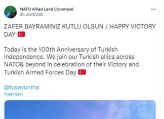 NATO, Twitter’dan Yunanistan’ın şikayeti üzerine 30 Ağustos kutlama mesajını sildi!
