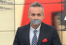 İrfan Değirmenci, yayında ağzını koli bandıyla kapattı!