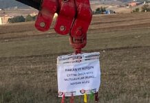 Artık bahşiş garanti: Gelin arabasının önünü vinçle kesti!