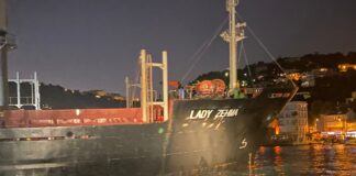 Bebek’te kargo gemisi karaya oturdu