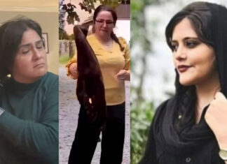 İranlı kadınlar bir kadınının kuşkulu ölümünü saçlarını kesip başörtülerini yakarak protesto ediyor!