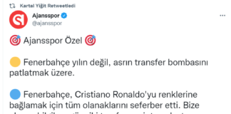 Cristiano Ronaldo Fenerbahçe’de haberini yapan Kartal Yiğit istifa etti