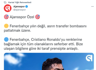 Cristiano Ronaldo Fenerbahçe’de haberini yapan Kartal Yiğit istifa etti