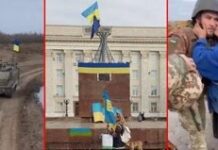 Rusya çekildi; Herson’da Ukrayna ve AB bayrakları asıldı