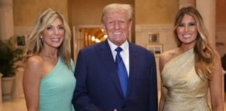 Trump, bir yanında yeni bir yanında eski eşiyle poz verdi