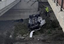 Köprüden düşen ve 3 kişinin hayatını kaybettiği araç 7 saat sonra fark edildi