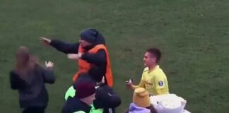 Sevgilisine sahada evlenelim dedi, güvenlik görevlisi olmaz dedi!