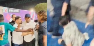 Dünya bu görüntüleri konuşuyor. Samuel Eto’o YouTuber’ı bir tekmeyle yere serdi!