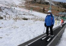 Garip ama gerçek! Kartalkaya’da yapay karla kayak sezonu açıldı!