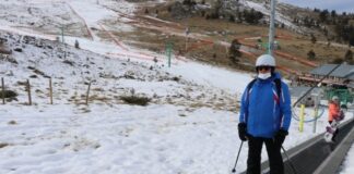 Garip ama gerçek! Kartalkaya’da yapay karla kayak sezonu açıldı!