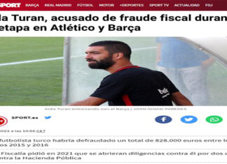 Katalan medyasından Arda Turan hakkında vergi kaçırma iddiası