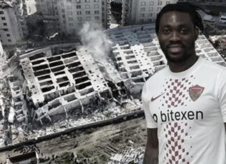 Hatay’da yıkılan rezidansın enkazı altında kalan Hataysporlu futbolcu Christian Atsu hayatını kaybetti.