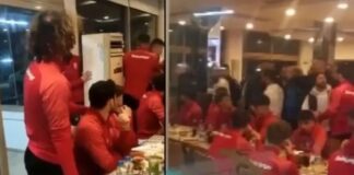 ⚽📽️Tekme, tokat ve sandalye… Taraftarlar, restoranı basıp futbolculara saldırdı!
